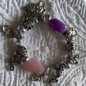 Crystal charm bracelet